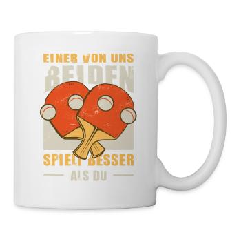 Tischtennis Outfits Tischtennisspieler Geschenke  - Tasse - Weiß - Rechts