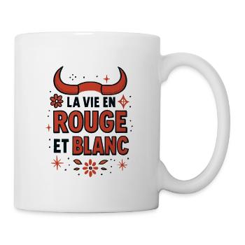 Féria - La Vie en rouge et blanc - Mug blanc - blanc - Droite