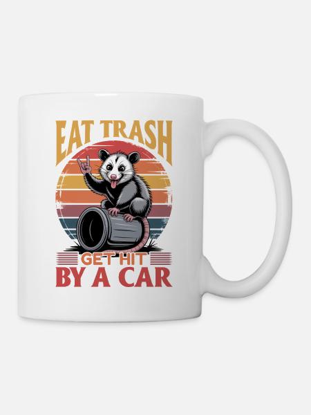 Funny Opossum - Tasse - Weiß