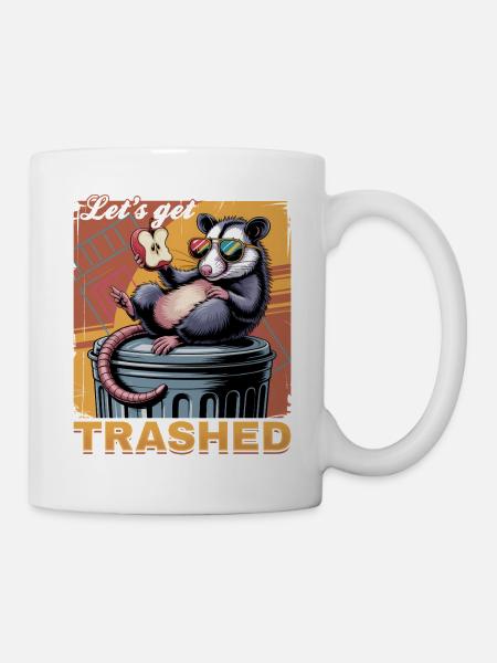 Funny Opossum - Tasse - Weiß