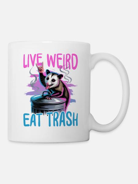 Funny Opossum - Tasse - Weiß
