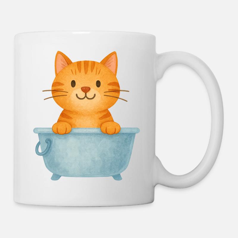 Kitten in the bathroom - Mug - white