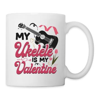 Hawaiian Ukulele Uke Valentines - Tasse - Weiß - Rechts