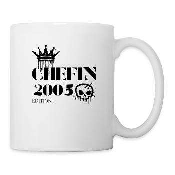 Chefin Edition 2005 Powerfrau 20 Jahre - Tasse - Weiß - Rechts