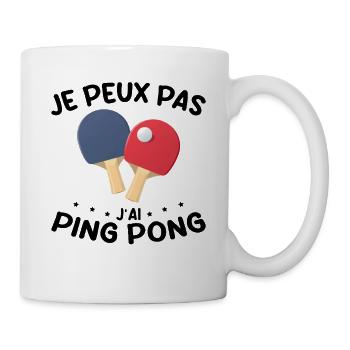 Je Peux Pas J'ai Ping Pong - Mug blanc - blanc - Droite