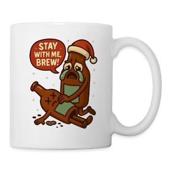 Noël drôle pour hommes en bouteille de bière - Mug blanc - blanc - Droite