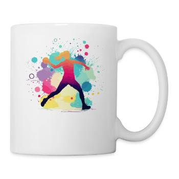 Handball Handballerin, bunt Handballspielerin - Tasse - Weiß - Rechts