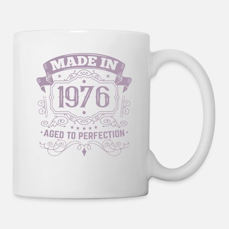 Fabriqué en 1976 – Vieilli à la perfection - Mug blanc - blanc