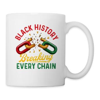L’histoire noire brisant toutes les chaînes - Mug blanc - blanc - Droite