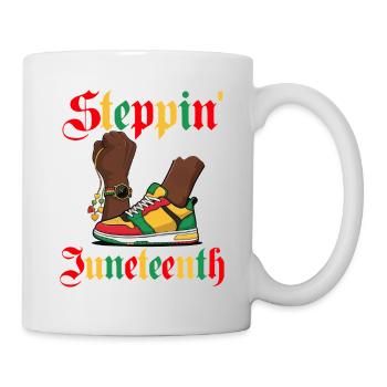 Steppin' Into Juneteenth – Black Pride - Mug - white - Right