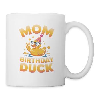 Mom of the Birthday Duck - Mug - white - Right