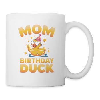 Mom of the Birthday Duck - Mug - white - Right