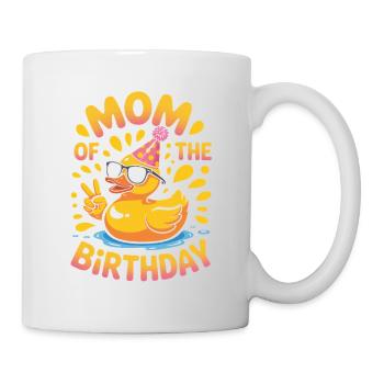 Mom of the Birthday Duck - Mug - white - Right
