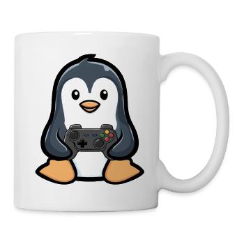 Gamer Penguin - Mug blanc - blanc - Droite
