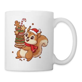 Écureuil de Noël avec des biscuits - Mug blanc - blanc - Droite