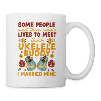 Ukulélé hawaïen Ukulélé Mari Épouse - Mug blanc - blanc - Droite