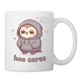Hoo Cares Schmuseeule Hoodie - Tasse - Weiß - Rechts