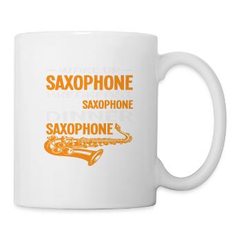 Saxophone Perfect Daily Routine Saxophonist Hobby - Mug - white - Right