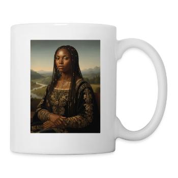 Black Mona Lisa – African Roots Melanin Pride - Mug - white - Right