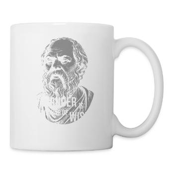 Socrates Wonder Quote Tee - Mug - white - Right