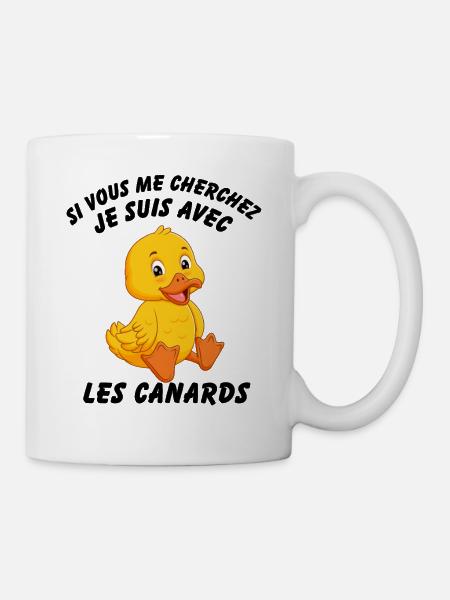 Wenn du mich suchst, bin ich bei den Enten - Tasse - Weiß