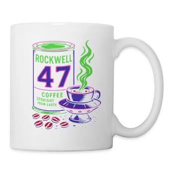 Rockwell 47 Neon Kaffeekunst - Tasse - Weiß - Rechts
