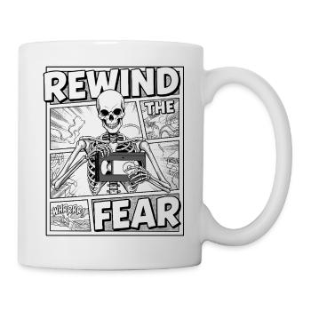 Skelett Kassette Rewind Fear - Tasse - Weiß - Rechts