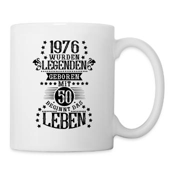 Les légendes sont nées lors du 50e anniversaire de 1976 - Mug blanc - blanc - Droite