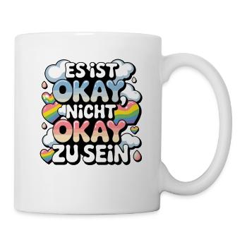 C’est normal de ne pas aller bien, fierté arc-en-ciel - Mug blanc - blanc - Droite