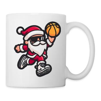 Cooler Basketball Santa Weihnachten - Tasse - Weiß - Rechts