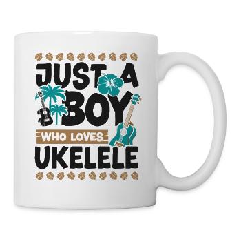 Hawaiian Ukulele Uke Boy Just A - Tasse - Weiß - Rechts