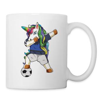 Dabbing Unicorn Soccer Football Funny Magical Spor - Mug - white - Right