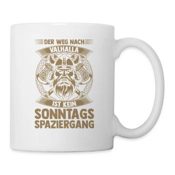 Mittelalter Schildwall Mittelaltermarkt Wikinger - Tasse - Weiß - Rechts
