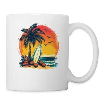 Sunset Palm Beach Surf - Mug - white - Right