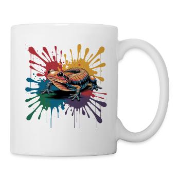 Salamandre colorée avec une touche de couleur pour - Mug blanc - blanc - Droite
