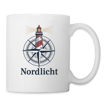 Northern Lights Lighthouse Compass North Sea Coast Baltic Sea - Mug - white - Right