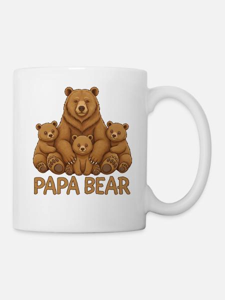 Papa Bear - Tasse - Weiß