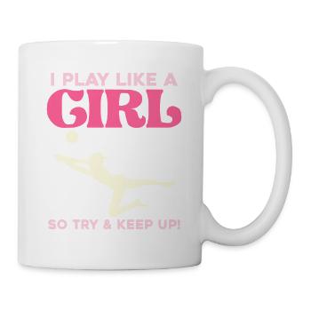 I Play Like a Girl Kick - Mug - white - Right