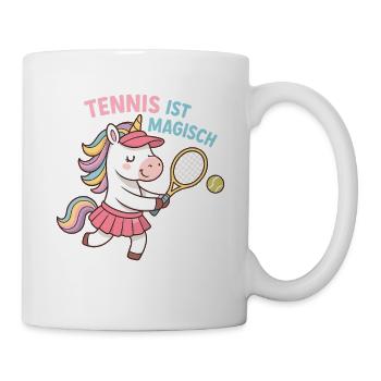 Le tennis est magique, fille licorne, magie - Mug blanc - blanc - Droite