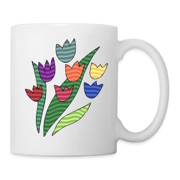 Fleur - Mug blanc - blanc - Droite