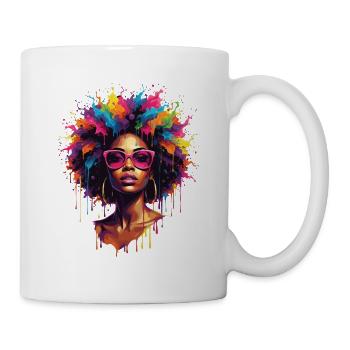 Afro American Woman – Melanin Pride Roots - Mug - white - Right
