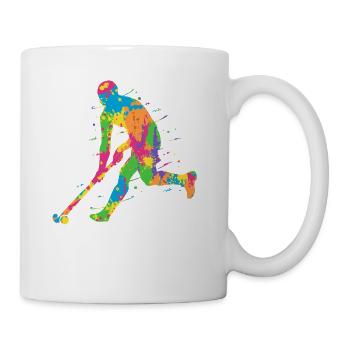 Hockey sur gazon Joueurs de hockey colorés Hockey pour enfants - Mug blanc - blanc - Droite