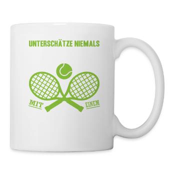 Joueur de tennis offre des tenues de paroles de tennis - Mug blanc - blanc - Droite