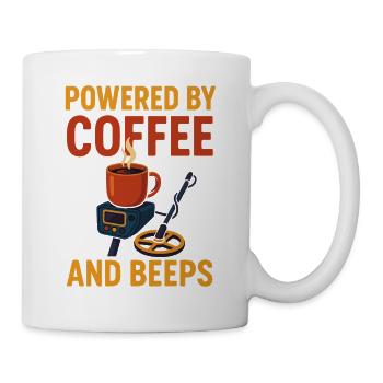 Alimenté par le café et bips de métal étrange - Mug blanc - blanc - Droite