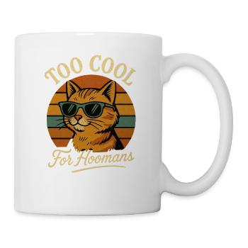 Un chat trop cool pour les hoomans - Mug blanc - blanc - Droite