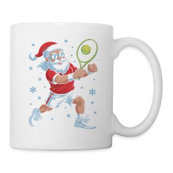 Santa Tennis Festive Action - Mug - white - Right