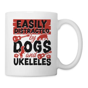 Ukulélé hawaïen Ukulélé Ukulélé Facilement - Mug blanc - blanc - Droite