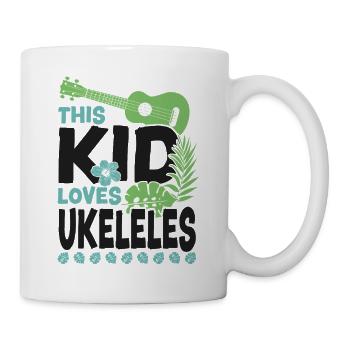 Ukulélé hawaïen Uke Kid Ce gamin - Mug blanc - blanc - Droite