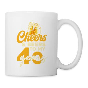 40 years of Cheers and Beers - Mug - white - Right