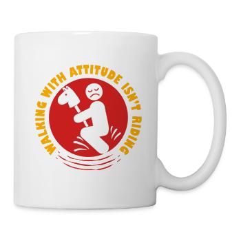 Anti Hobby Horsing Walking With Attitude - Mug - white - Right